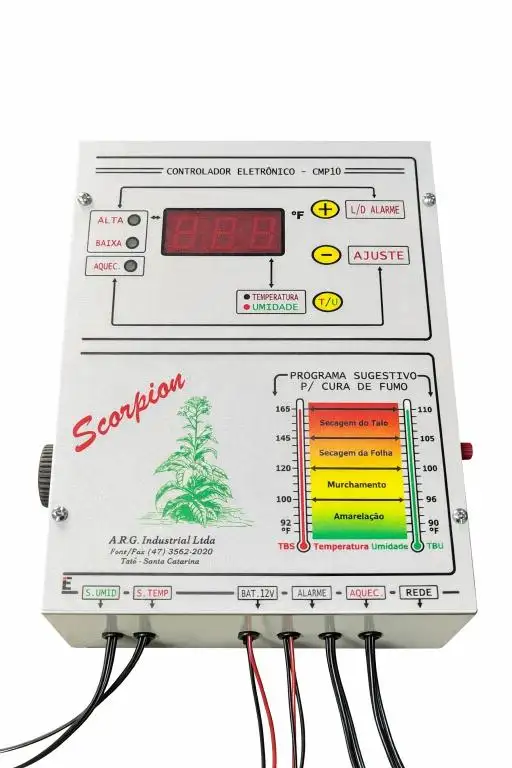 Controlador Estufa Secagem FUMO/CEREAIS ºF CMP10